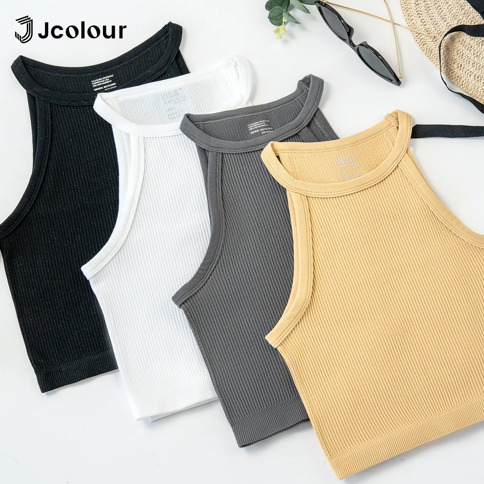 Cropped Canelado Feminino Gola Alta — Taboga Lifestyle