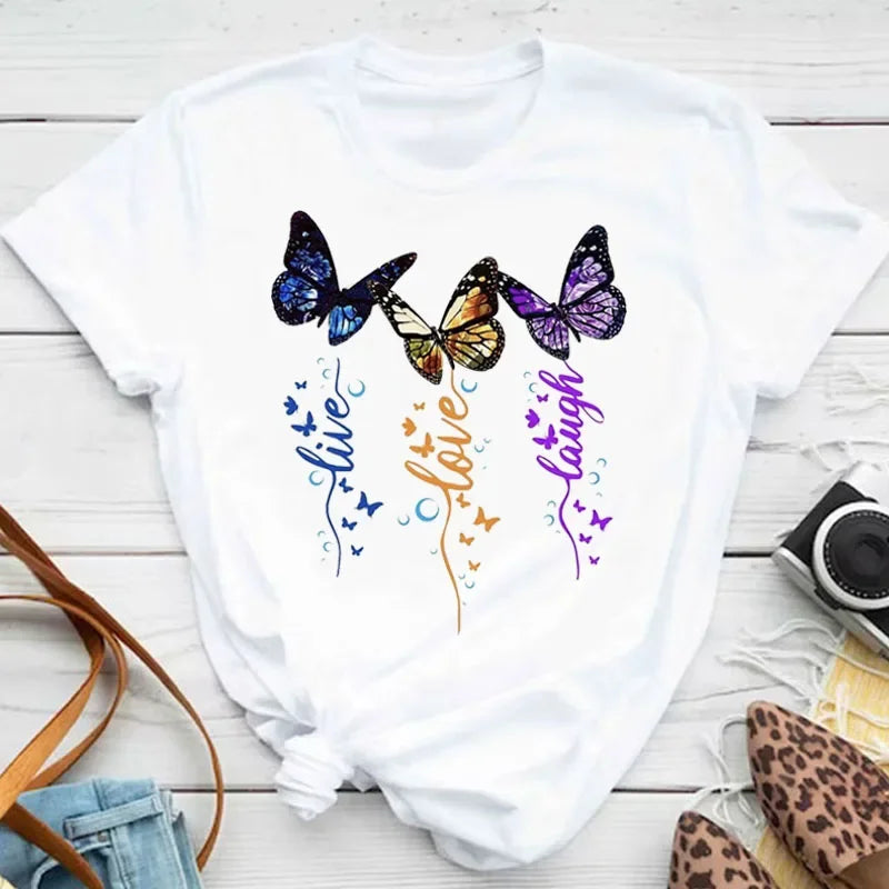 Butterfly Print Tee — Taboga Lifestyle