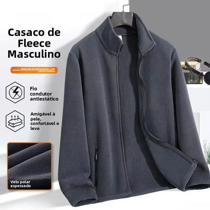 Jaqueta Fleece Masculina com Gola Alta — Taboga Lifestyle
