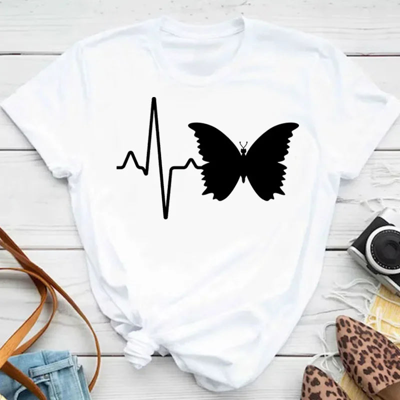 Butterfly Print Tee — Taboga Lifestyle