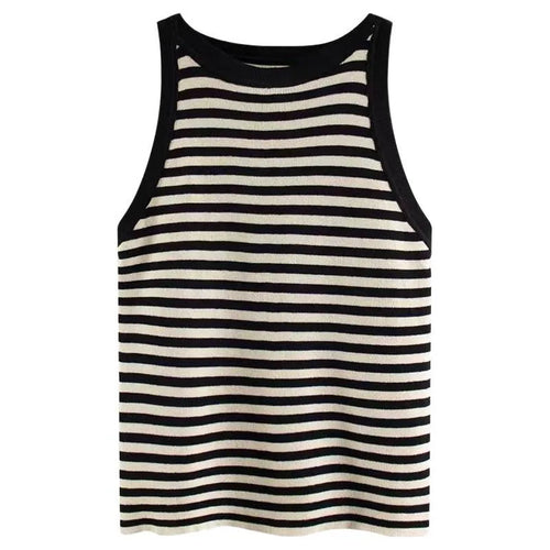 Camiseta de Tirantes con Cuello Redondo Acanalado para Mujer — Taboga Lifestyle