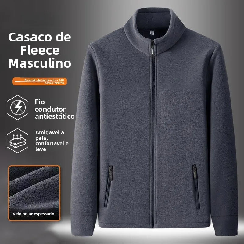 Jaqueta Masculina de Lã com Gola Alta — Taboga Lifestyle