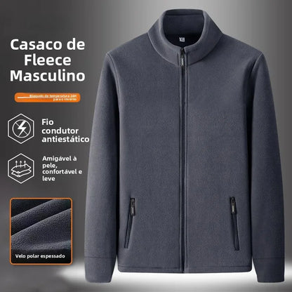 Jaqueta Fleece Masculina com Gola Alta — Taboga Lifestyle