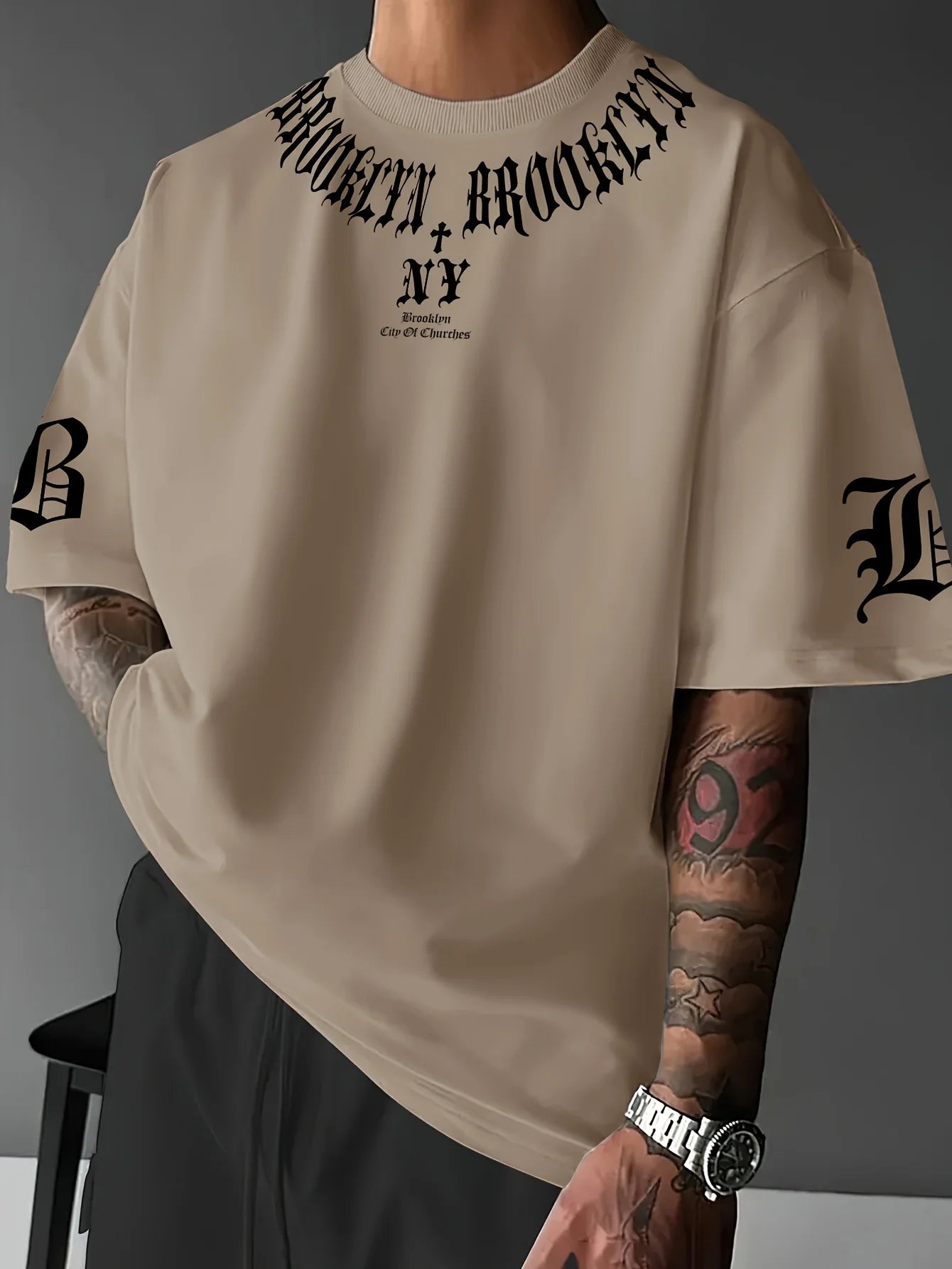Camiseta Gráfica Oversized Taboga Lifestyle Brooklyn — Essencial para Streetwear