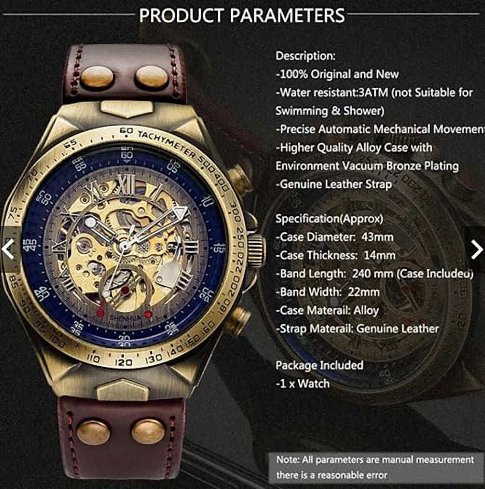 Relógio Automático Mecânico Retrô Masculino — Taboga Lifestyle