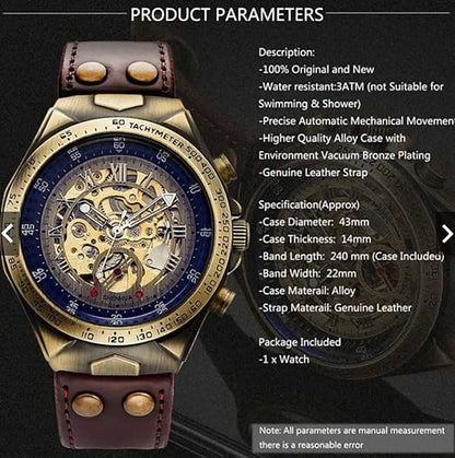 Relógio Automático Mecânico Retrô Masculino — Taboga Lifestyle
