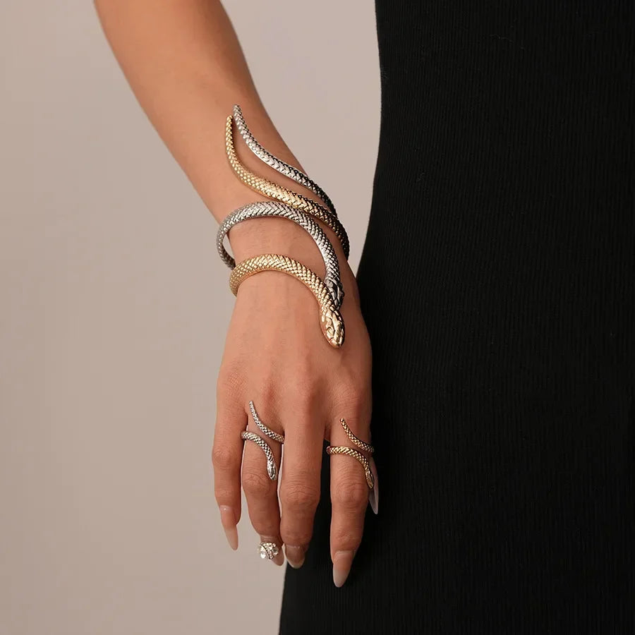 Conjunto Pulseira e Anel Cobra — Taboga Lifestyle