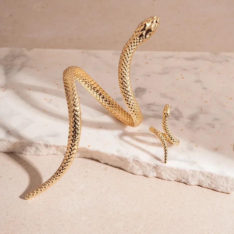 Conjunto Pulseira e Anel Cobra — Taboga Lifestyle