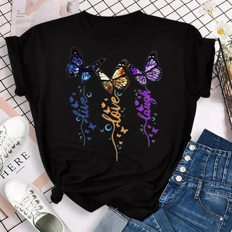 Butterfly Print Tee — Taboga Lifestyle
