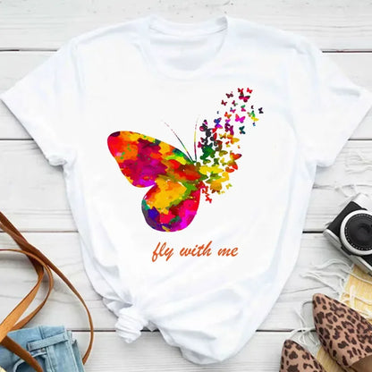 Butterfly Print Tee — Taboga Lifestyle