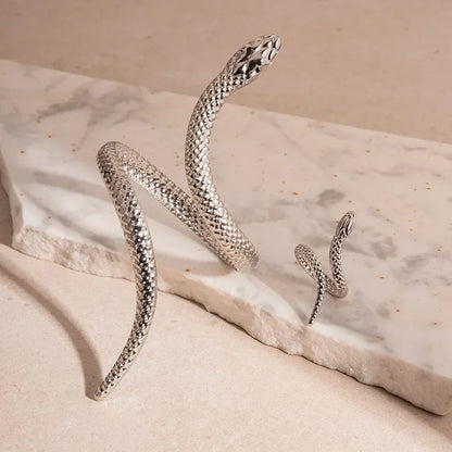 Conjunto Pulseira e Anel Cobra — Taboga Lifestyle