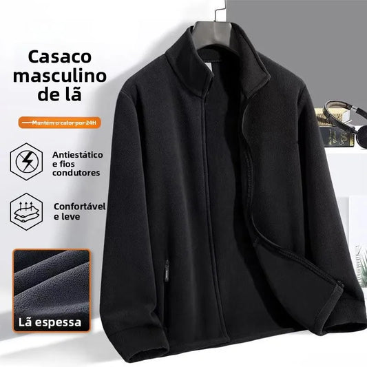 Jaqueta Fleece Masculina com Gola Alta — Taboga Lifestyle