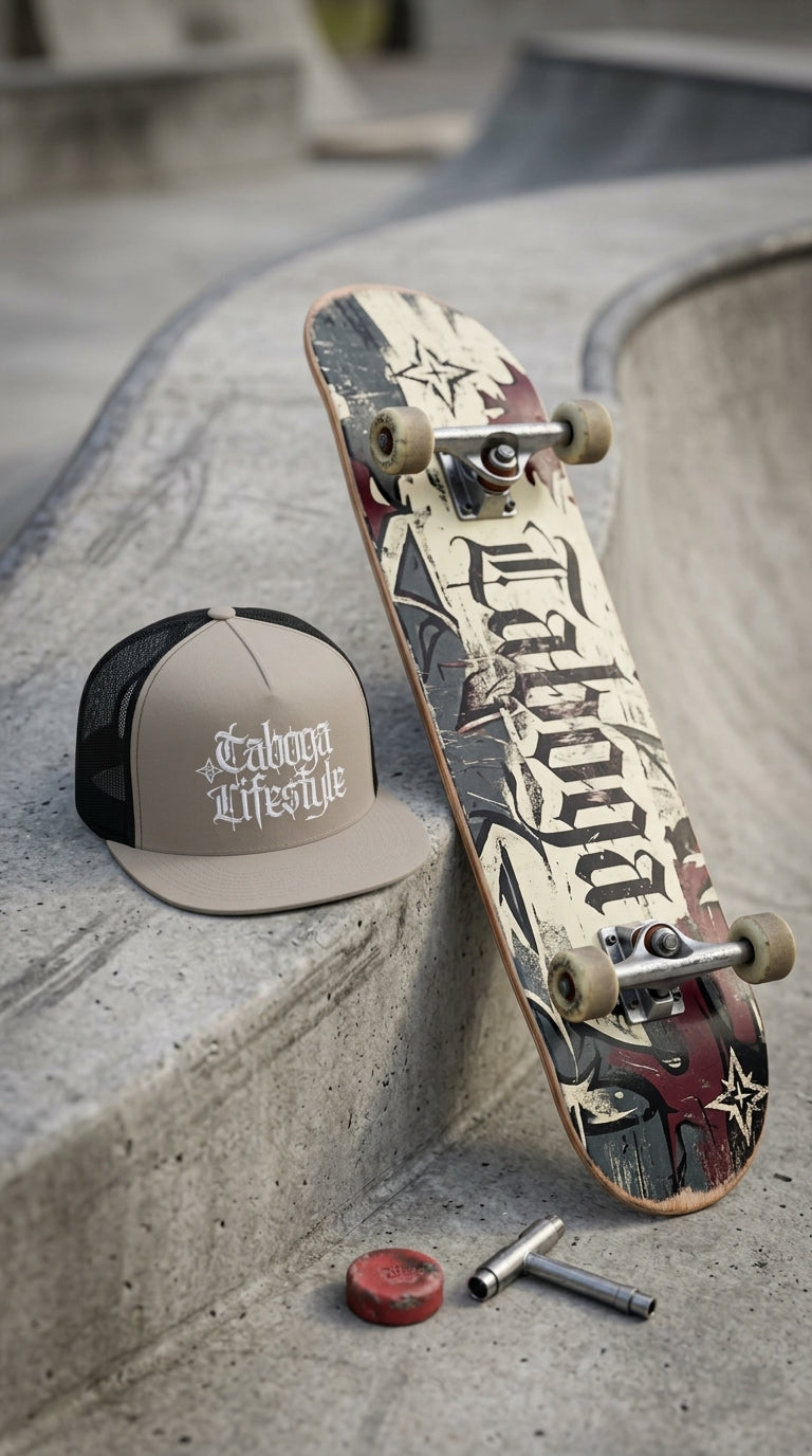 Taboga Premium Streetwear Cap lifestyle photo, palm trees background
