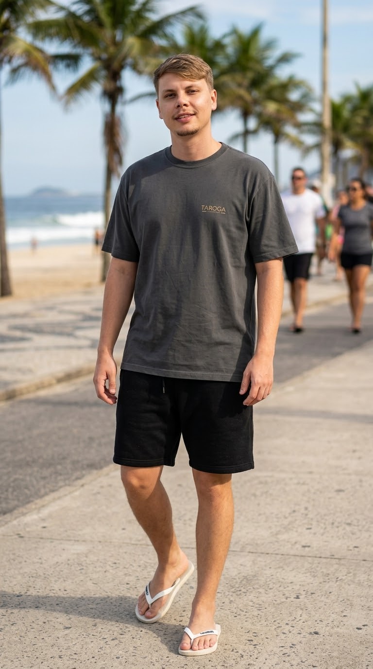 Samurai Faded Oversized Tee Taboga Lifestyle, worn by model