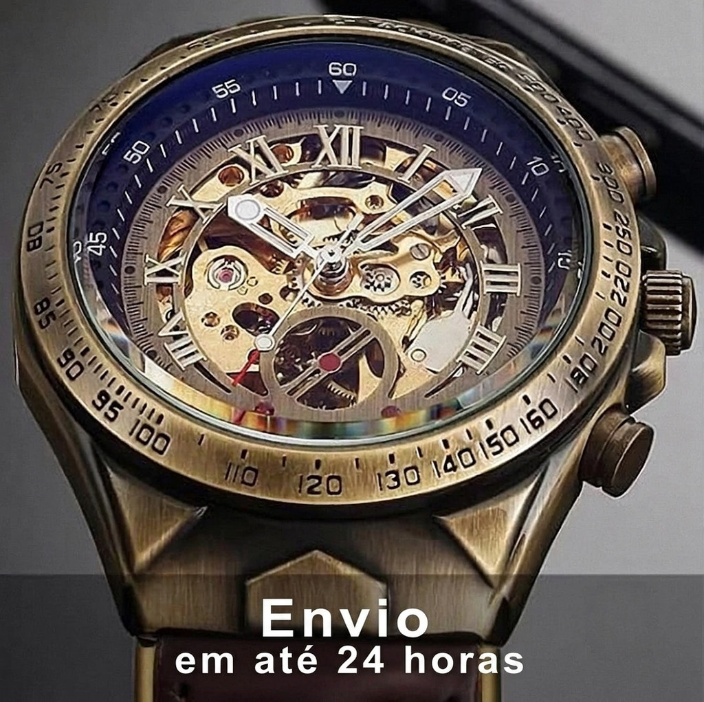 Relógio Automático Mecânico Retrô Masculino — Taboga Lifestyle