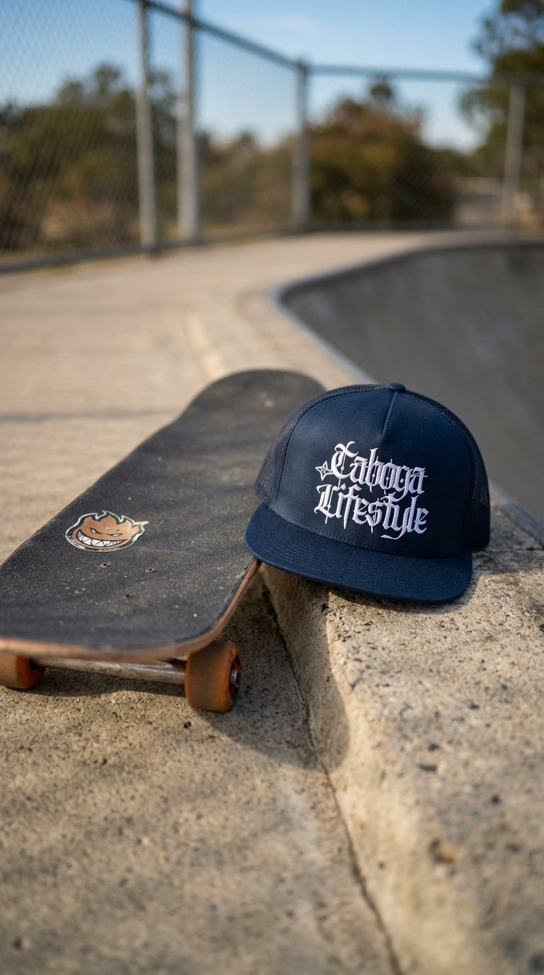 Taboga Premium Streetwear Cap worn by model, candid street photo