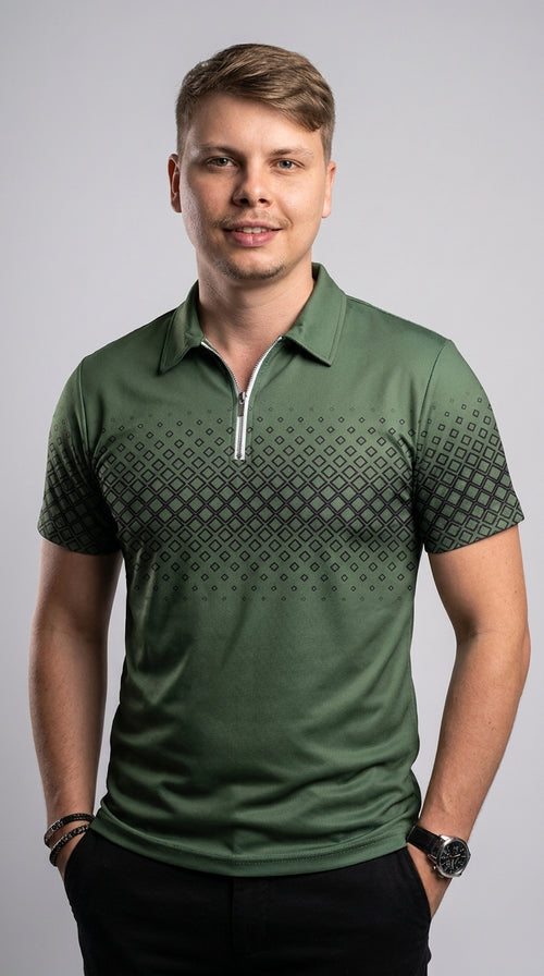 Polo Shirt Taboga Lifestyle — Verde Escuro