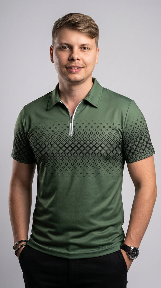 Polo Shirt Taboga Lifestyle — Verde Escuro