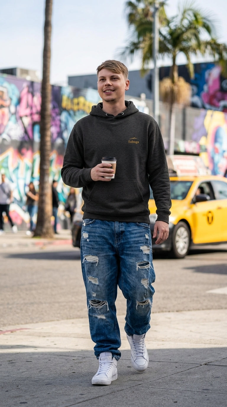 Streetwear Sweatshirt Taboga Lifestyle, Venice Beach boardwalk shot