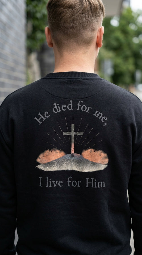 Taboga Faith Crewneck, worn by model