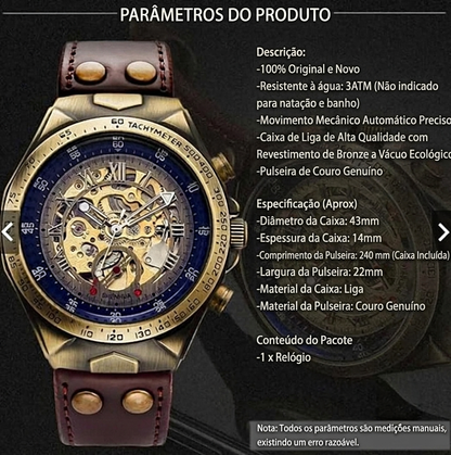 Relógio Automático Mecânico Retrô Masculino — Taboga Lifestyle