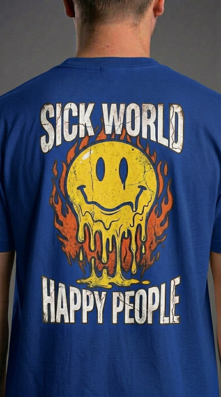 Sick World, Happy People Tee - Taboga Lifestyle