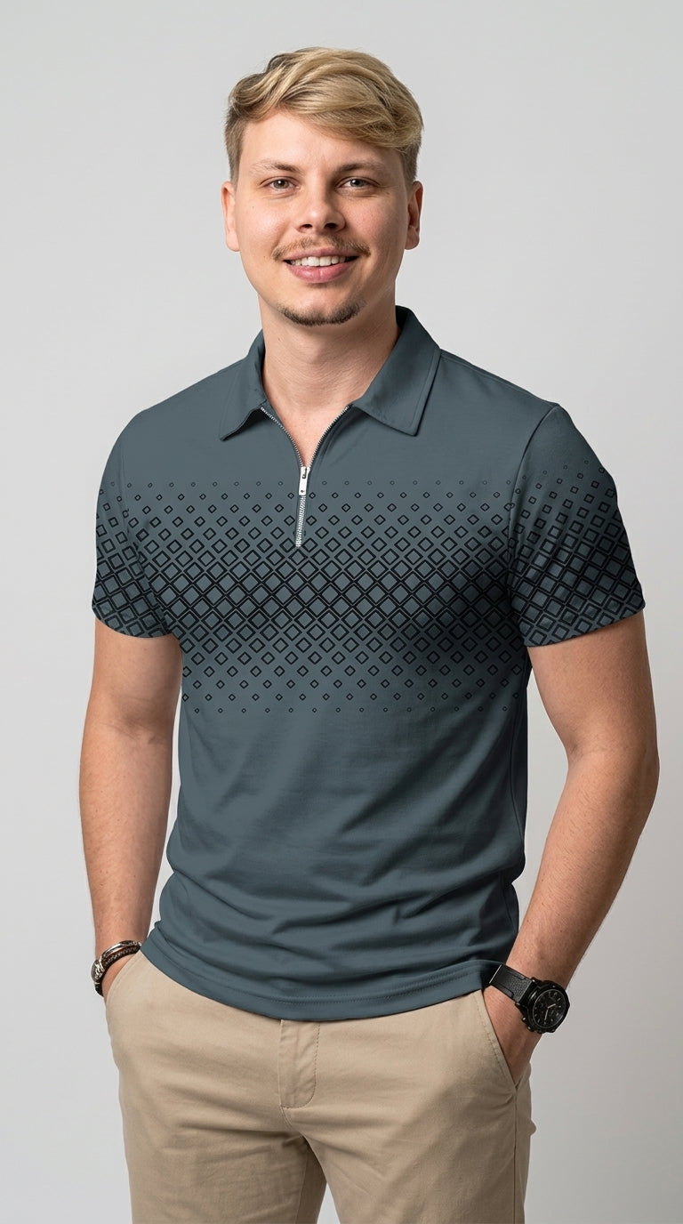 Polo Shirt Taboga Lifestyle — Azul Petróleo